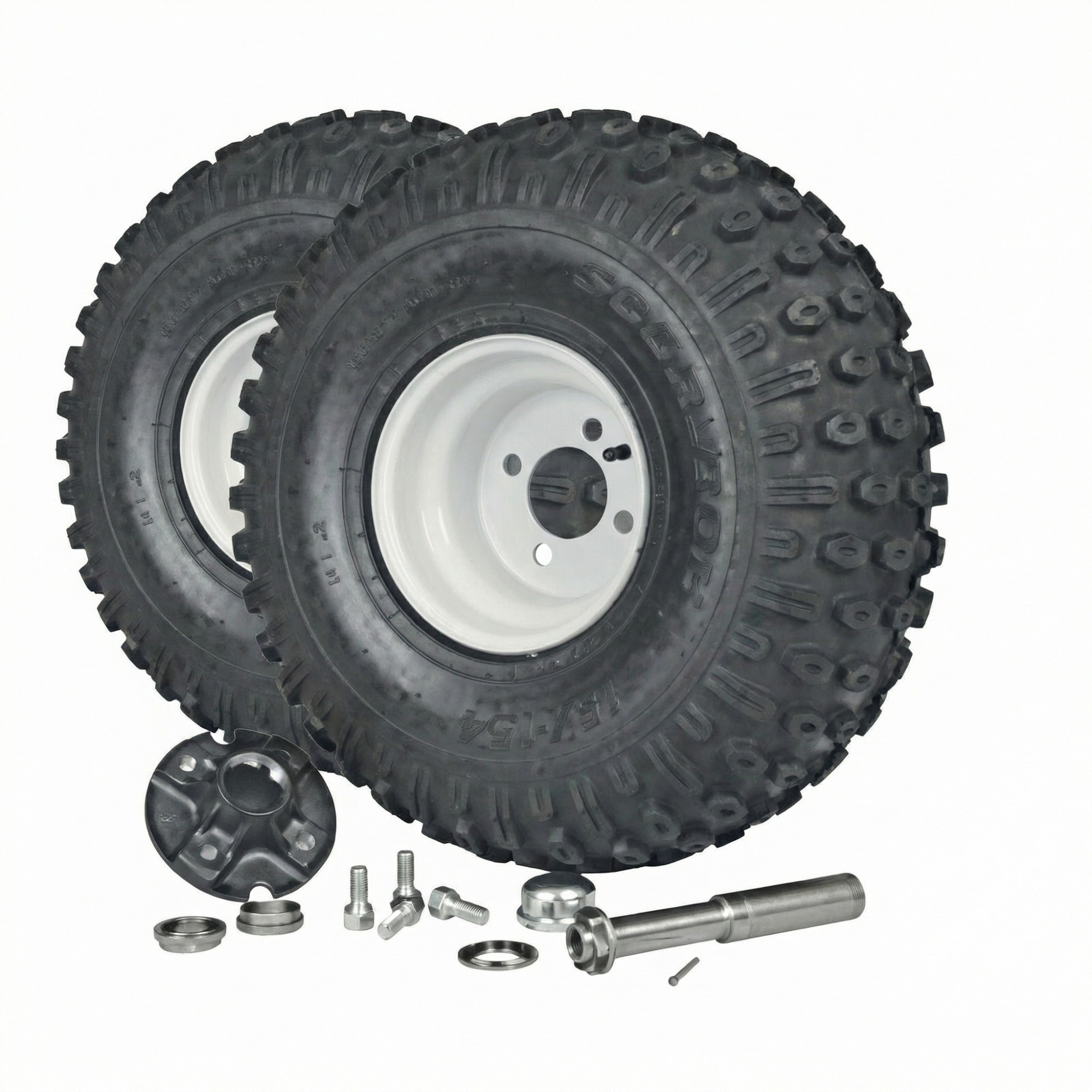 Kenda, Scorpion ATV Tire, Wheel, Hub & Axle Kit (2-Pack), 22X11.00-8, Tire Diameter 21.7 in, Model# DM1108-NHYD-2PK